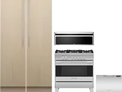 5 Piece Package Includes Refrigerator, Freezer, Range, Hood And Dishwasher